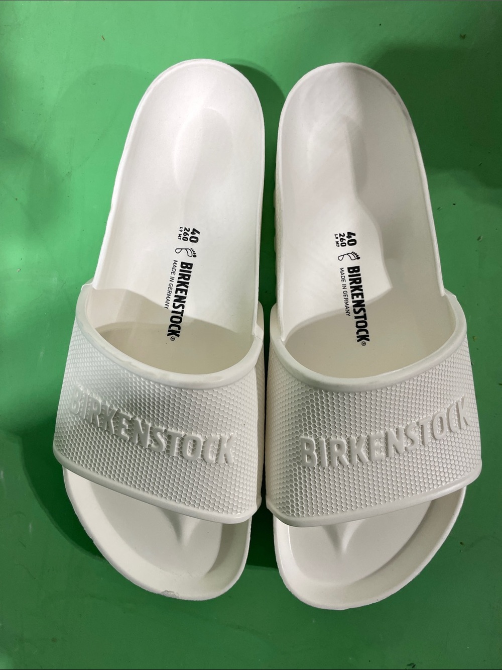 Birkenstock White EVA Slide Sandals for Women size 40 ladies 9